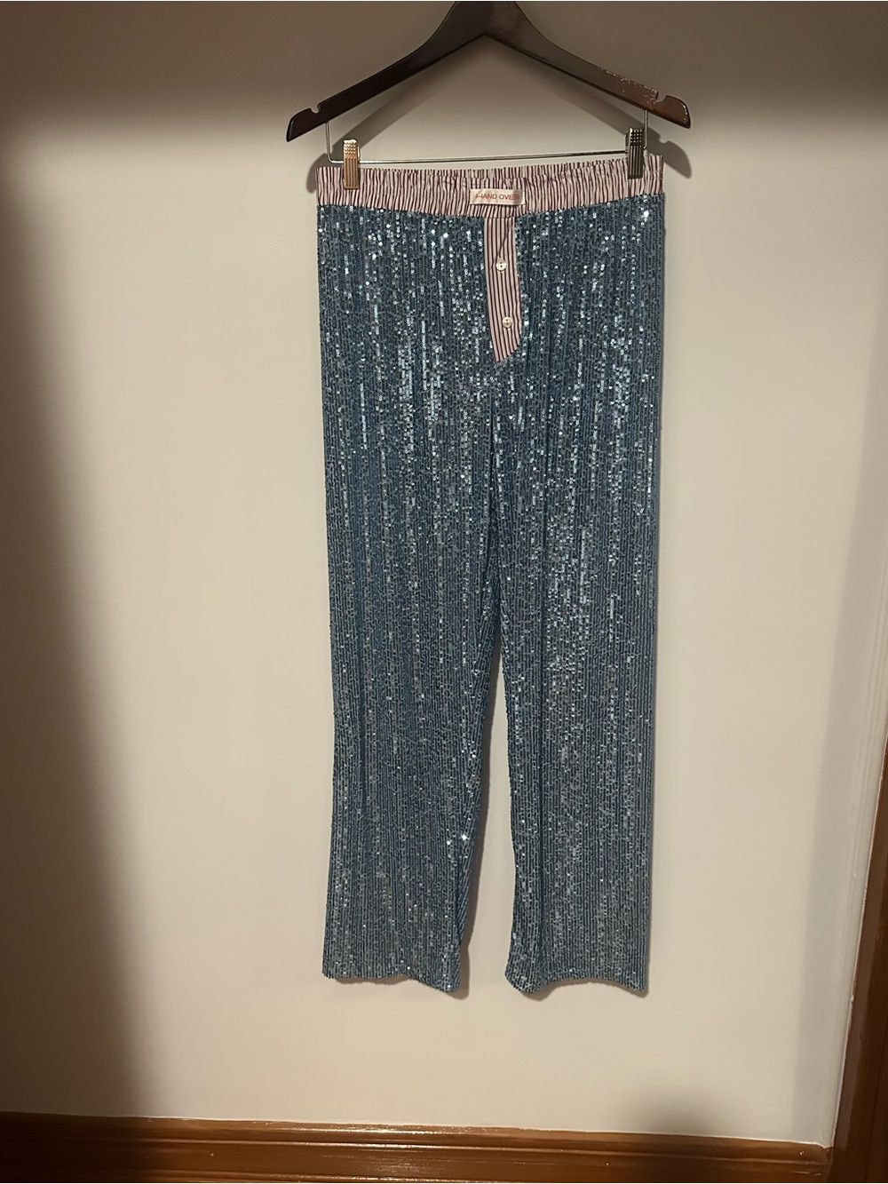 Hand Over ex-boyfriend straight long sequenced pants size L